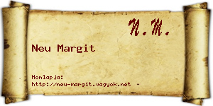 Neu Margit névjegykártya
